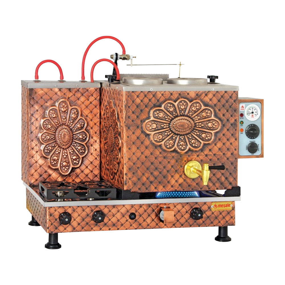 Antik Bakır İkili Çay Kazanı (Turbo Max.)